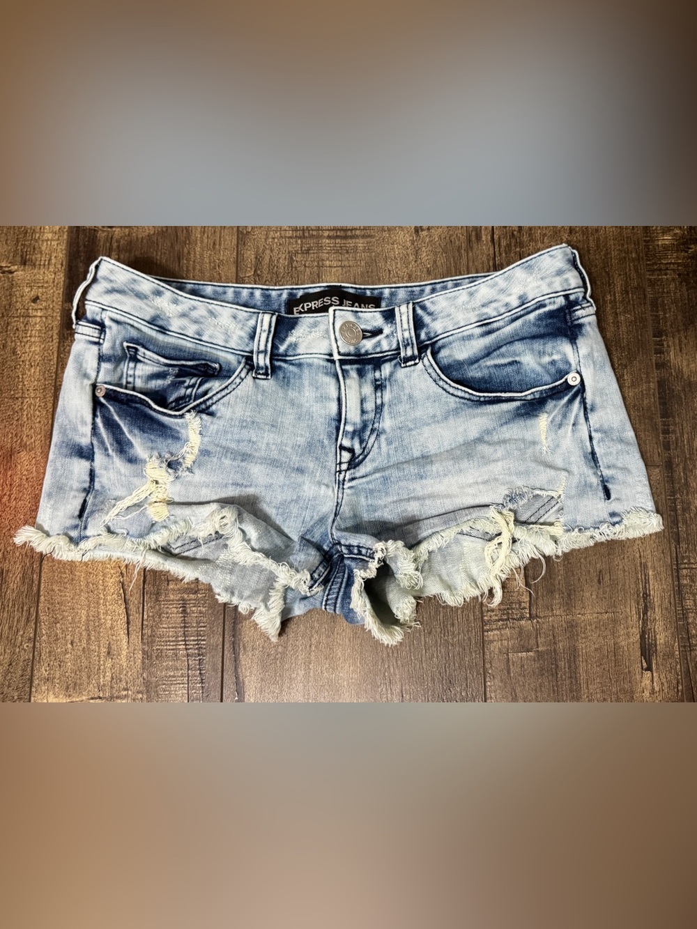 Express Distressed Denim Shorts-Size 6